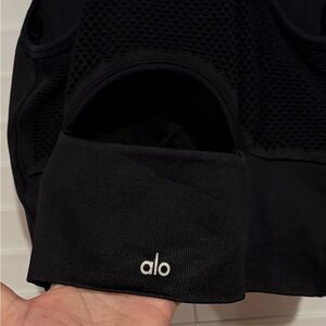ALO Yoga Black Mesh Sports Bra